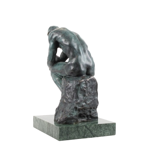 Sculpture en bronze Le penseur d'après Rodin