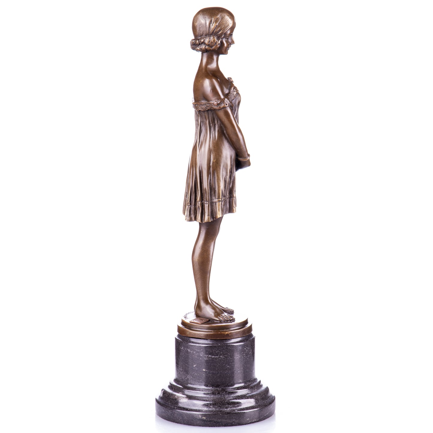 Statue en Bronze jeune fille L'innocente d'après Chiparus