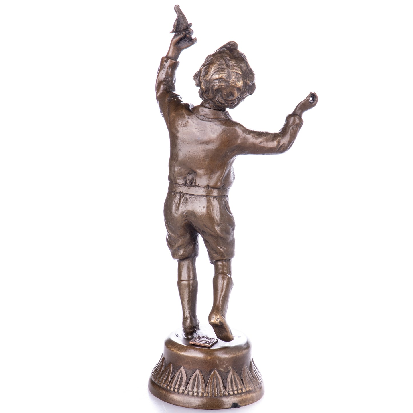 Statue en Bronze Garçon à l'oiseau