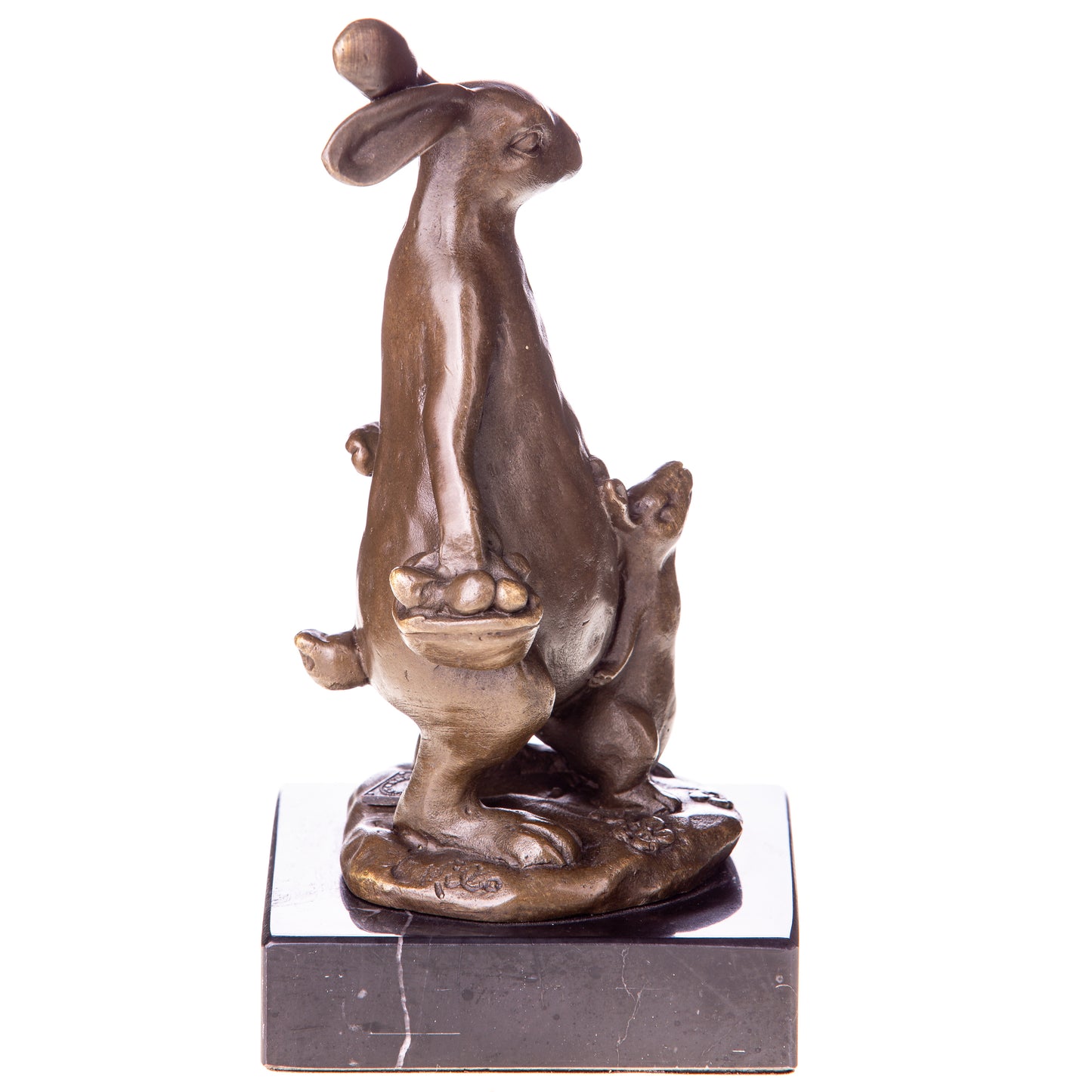 Statue en Bronze Lapin et son petit