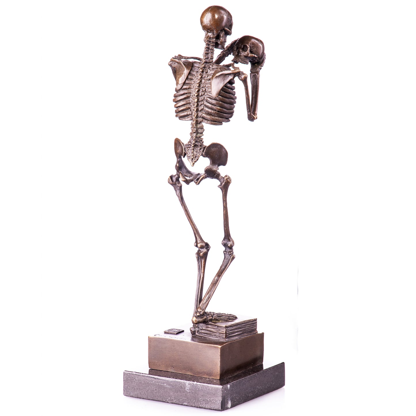 Statue en Bronze Penseur Squelette debout
