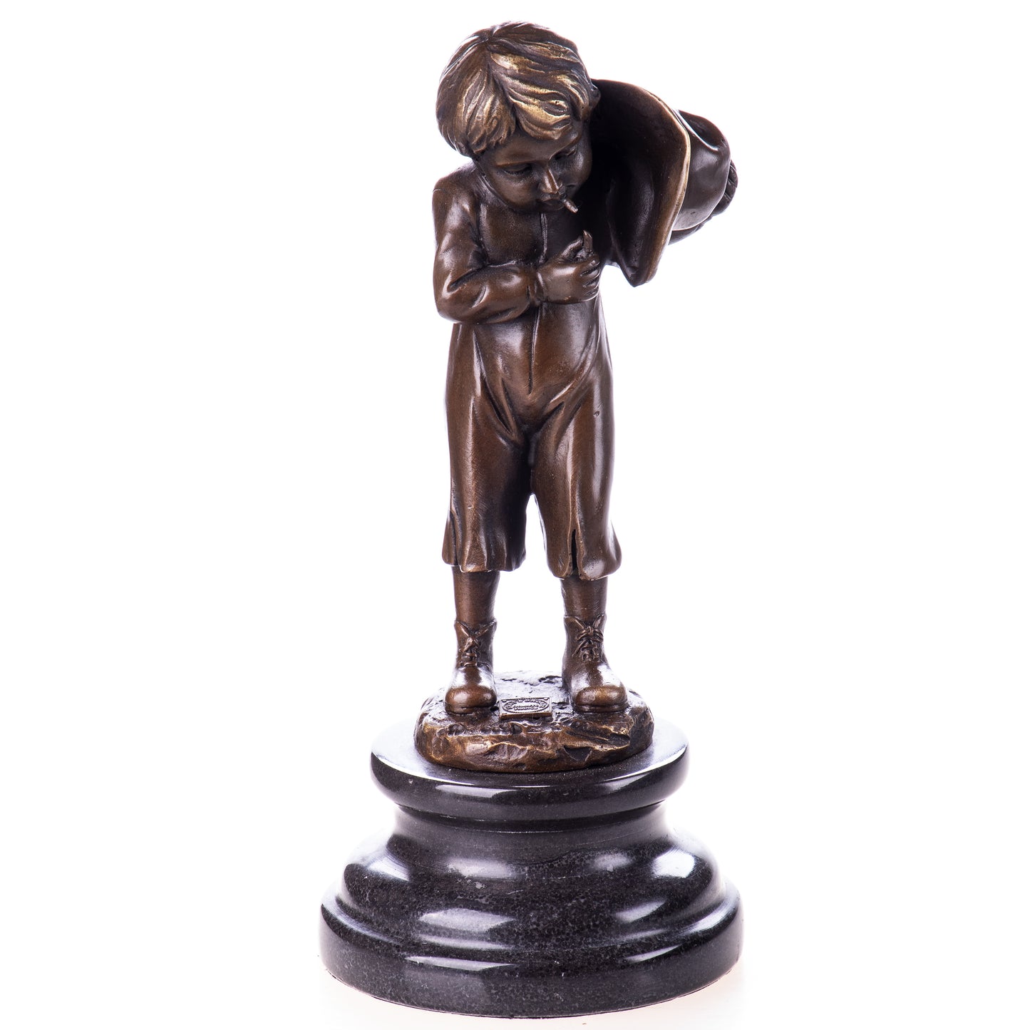 Statue en Bronze Garçon à la cigarette