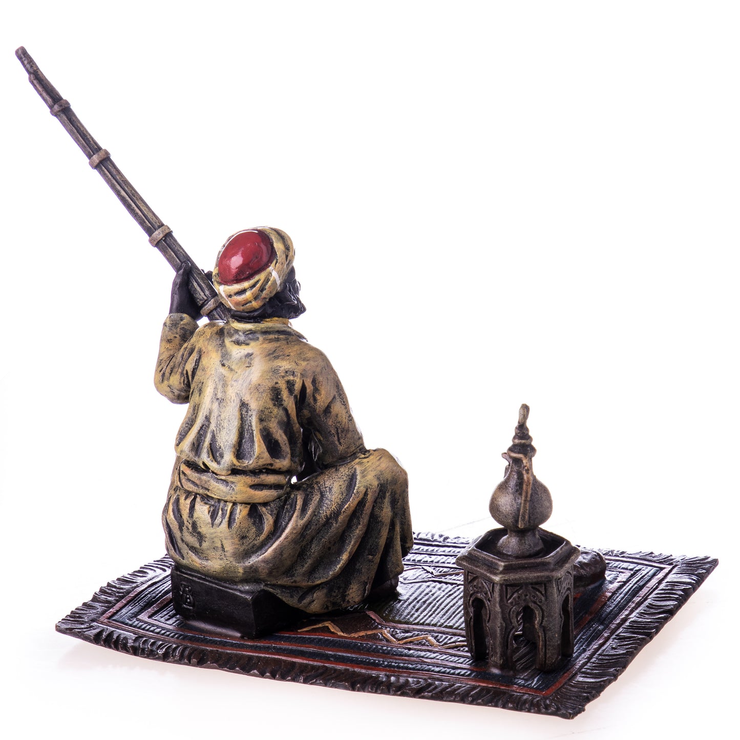 Statue en Bronze Arabe au fusil