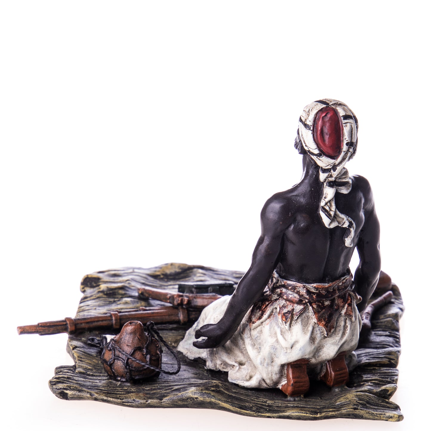 Statue en Bronze Arabe au fusil