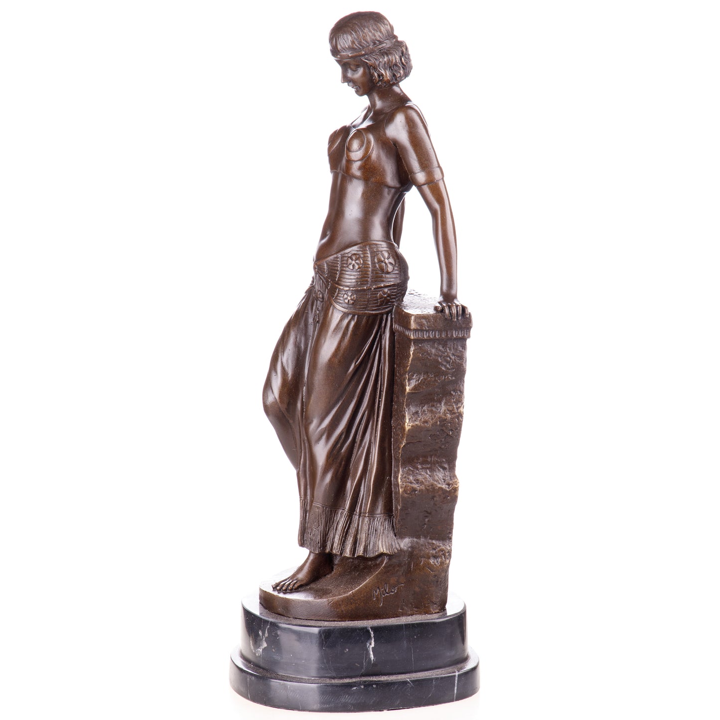 Sculpture en bronze Danseuse égyptienne