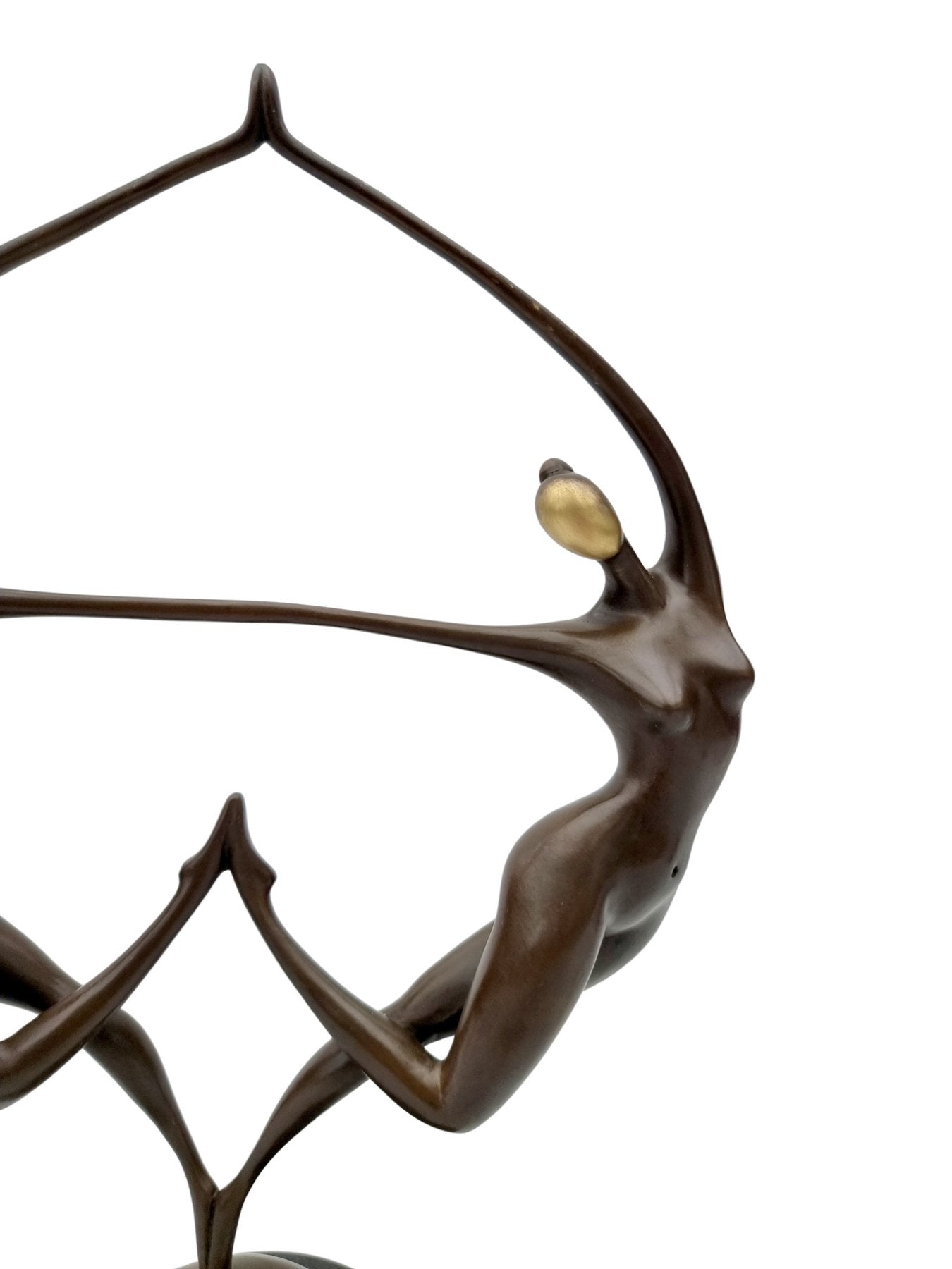 Sculpture en bronze Couple de danseurs abstrait