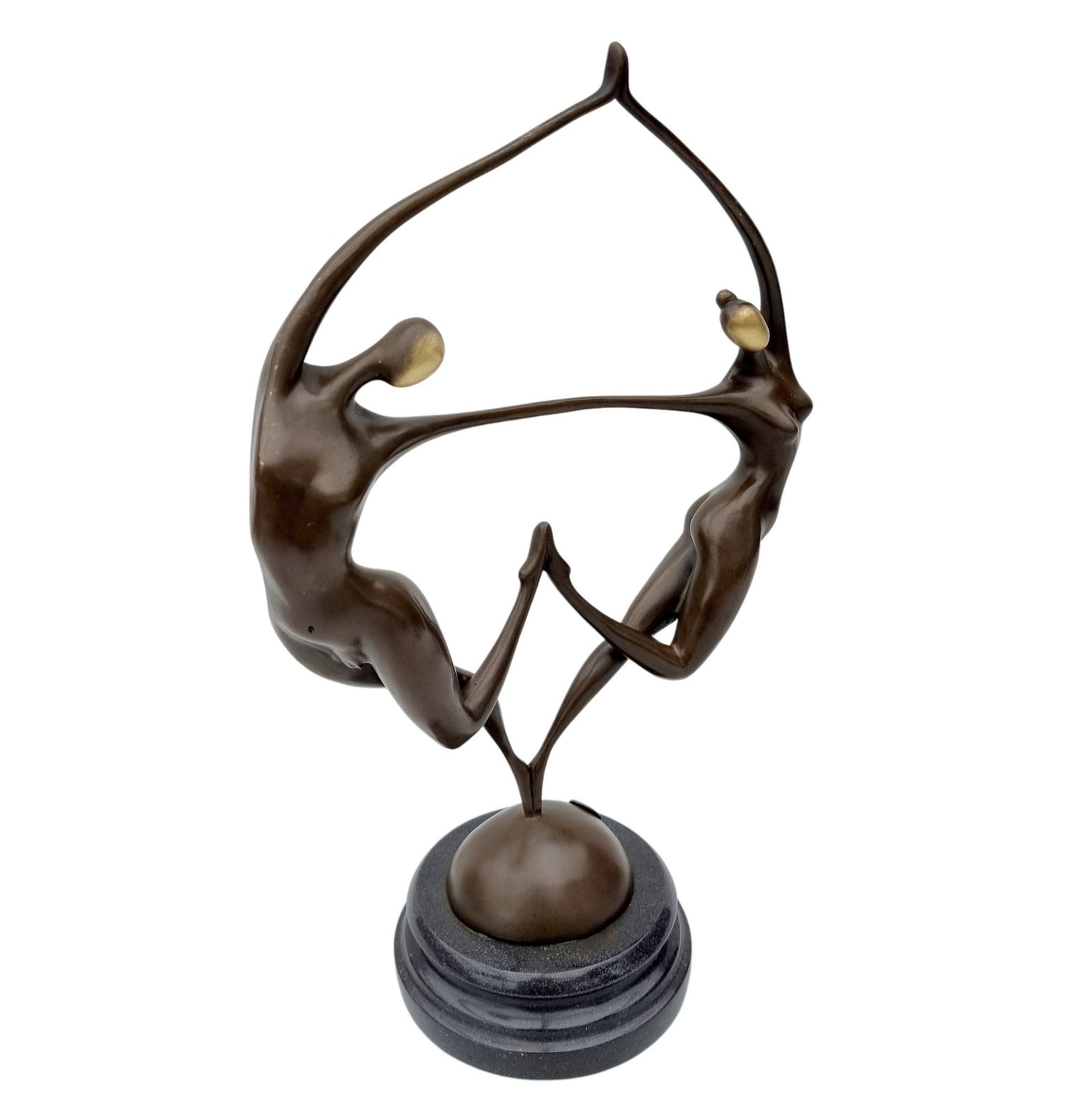 Sculpture en bronze Couple de danseurs abstrait