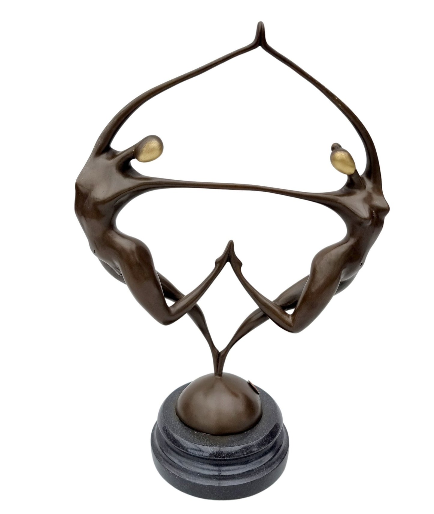 Sculpture en bronze Couple de danseurs abstrait