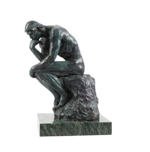 Sculpture en bronze Le penseur d'après Rodin
