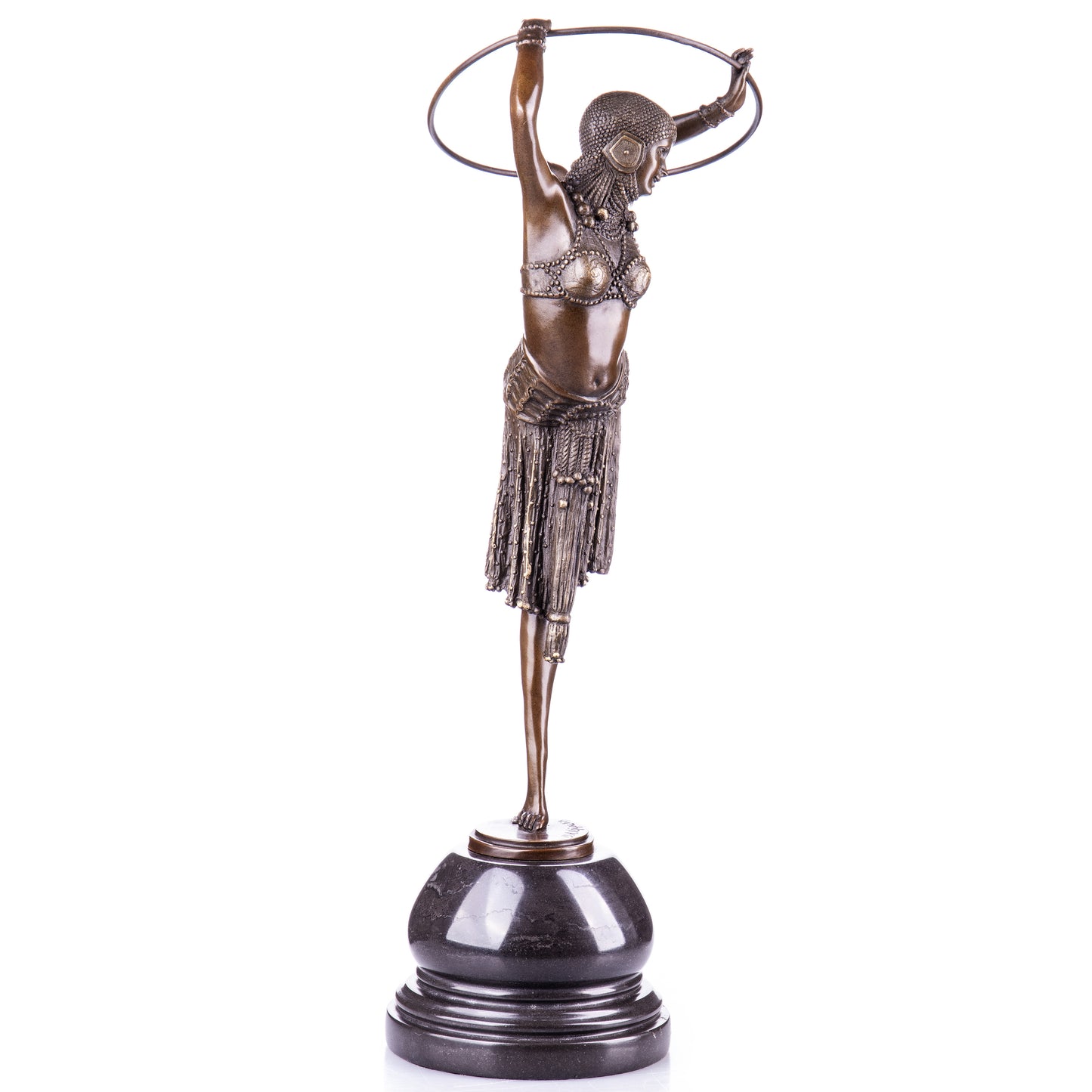 Statue en Bronze Danseuse au cerceau d'après Chiparus