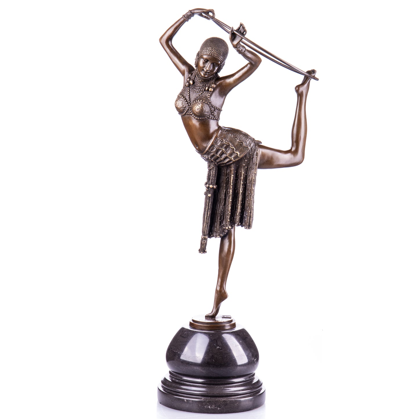 Statue en Bronze Danseuse au cerceau d'après Chiparus