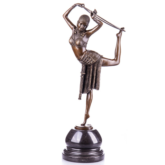 Statue en Bronze Danseuse au cerceau d'après Chiparus