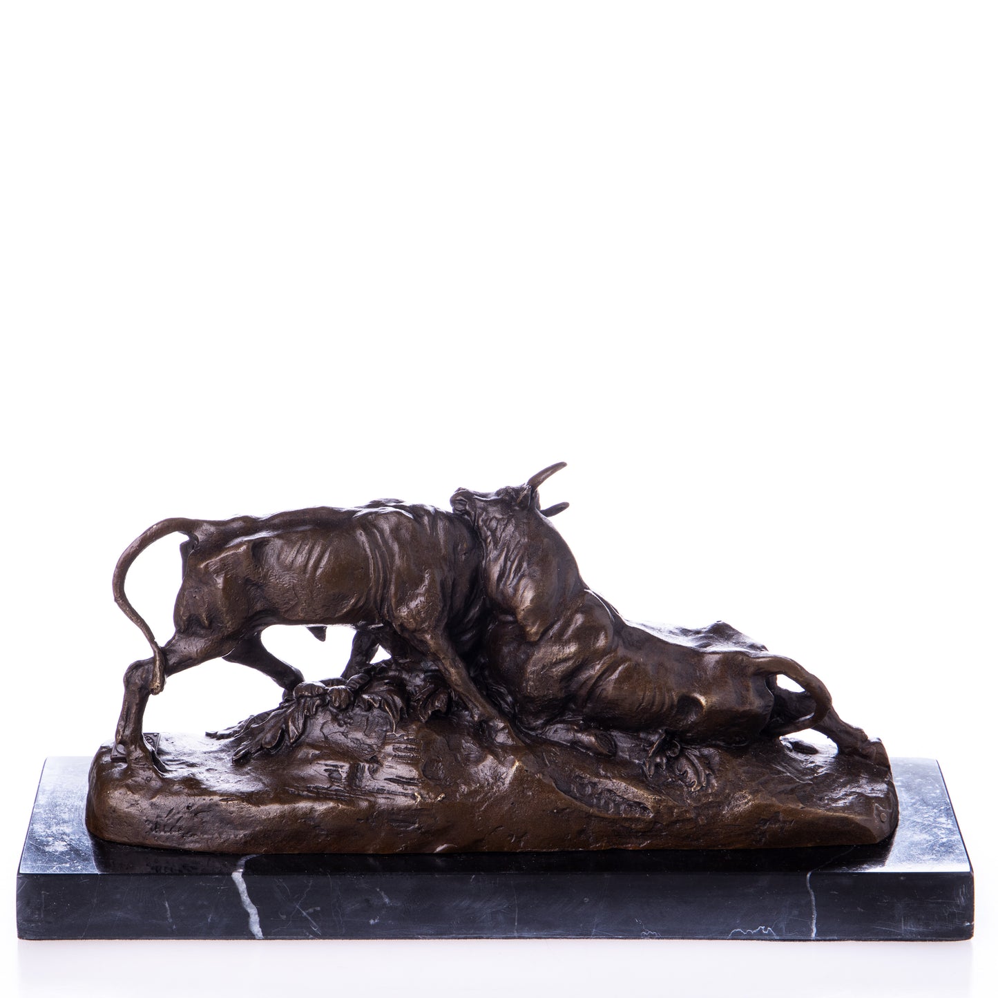 Statue en Bronze Combat de taureaux romains