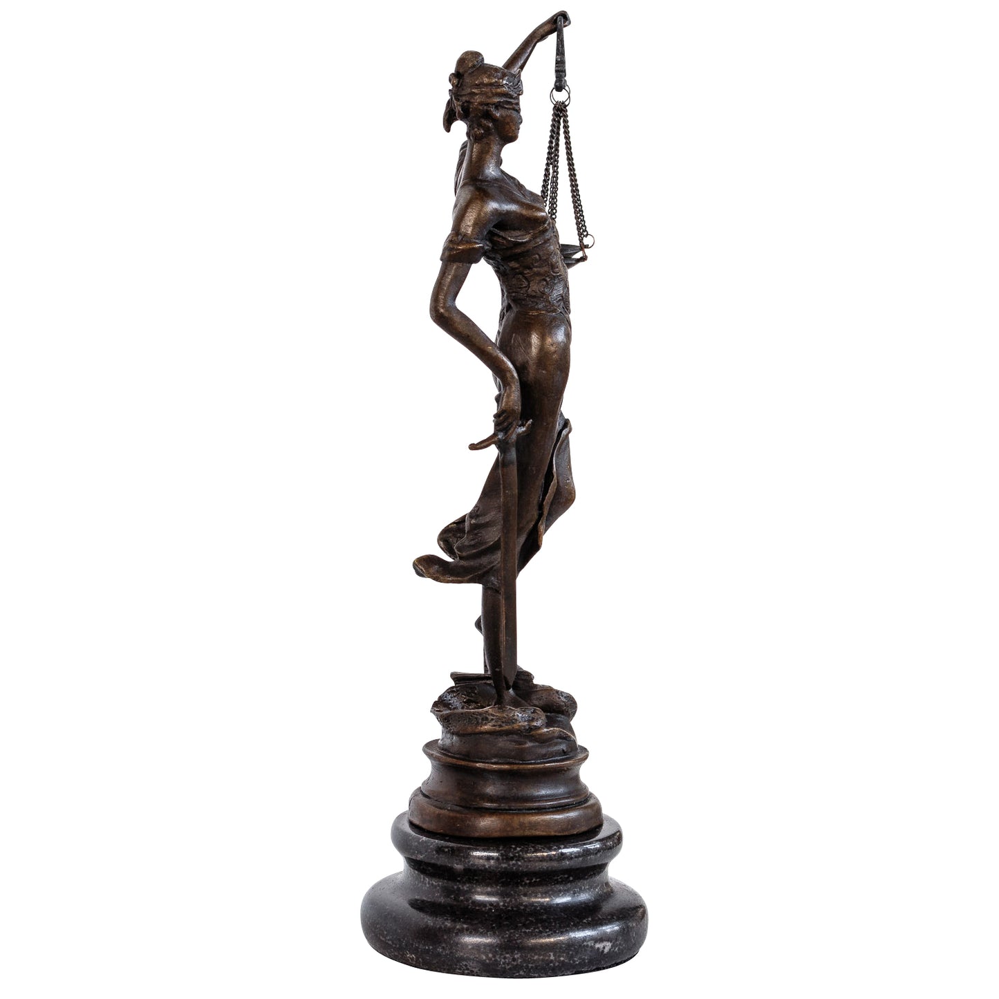 Sculpture en bronze Thémis justice Avocat