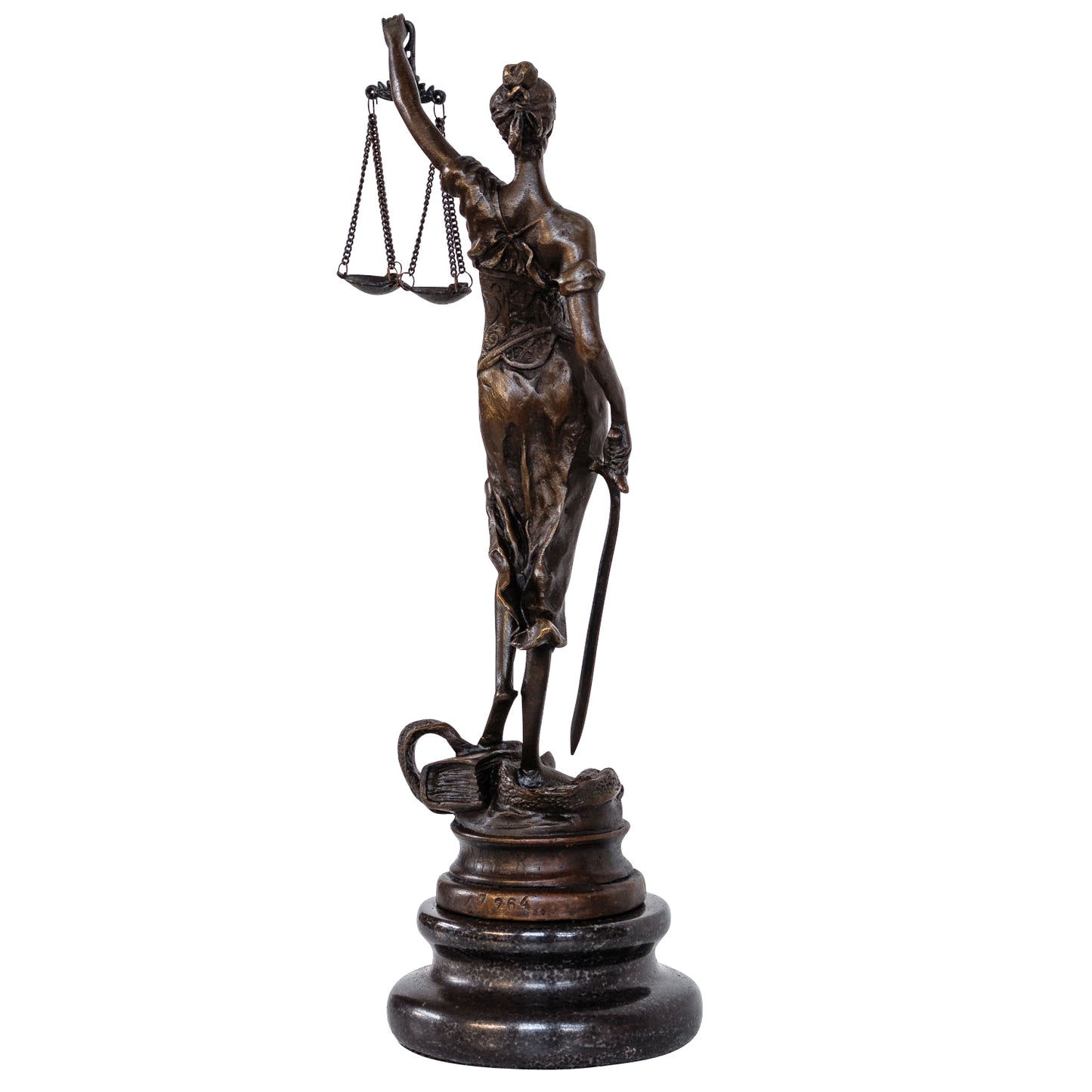 Sculpture en bronze Thémis justice Avocat
