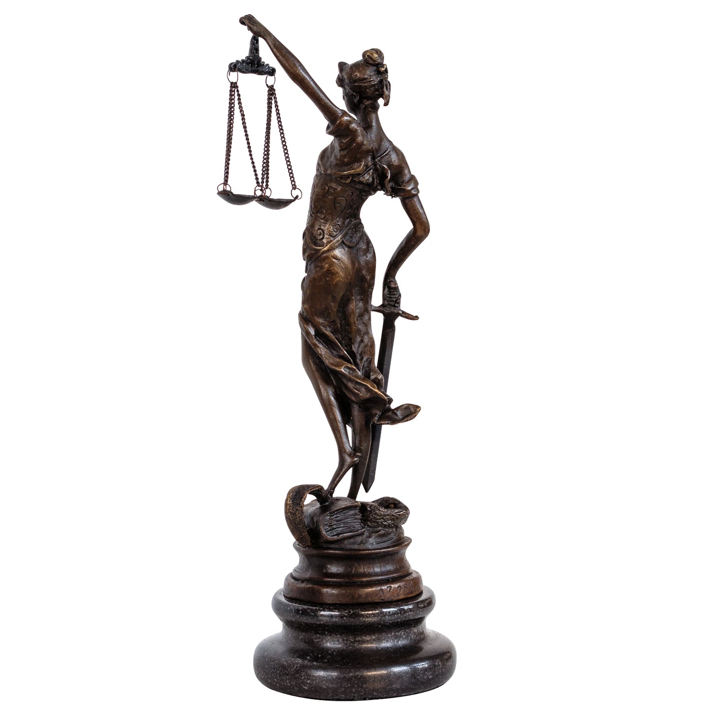 Sculpture en bronze Thémis justice Avocat
