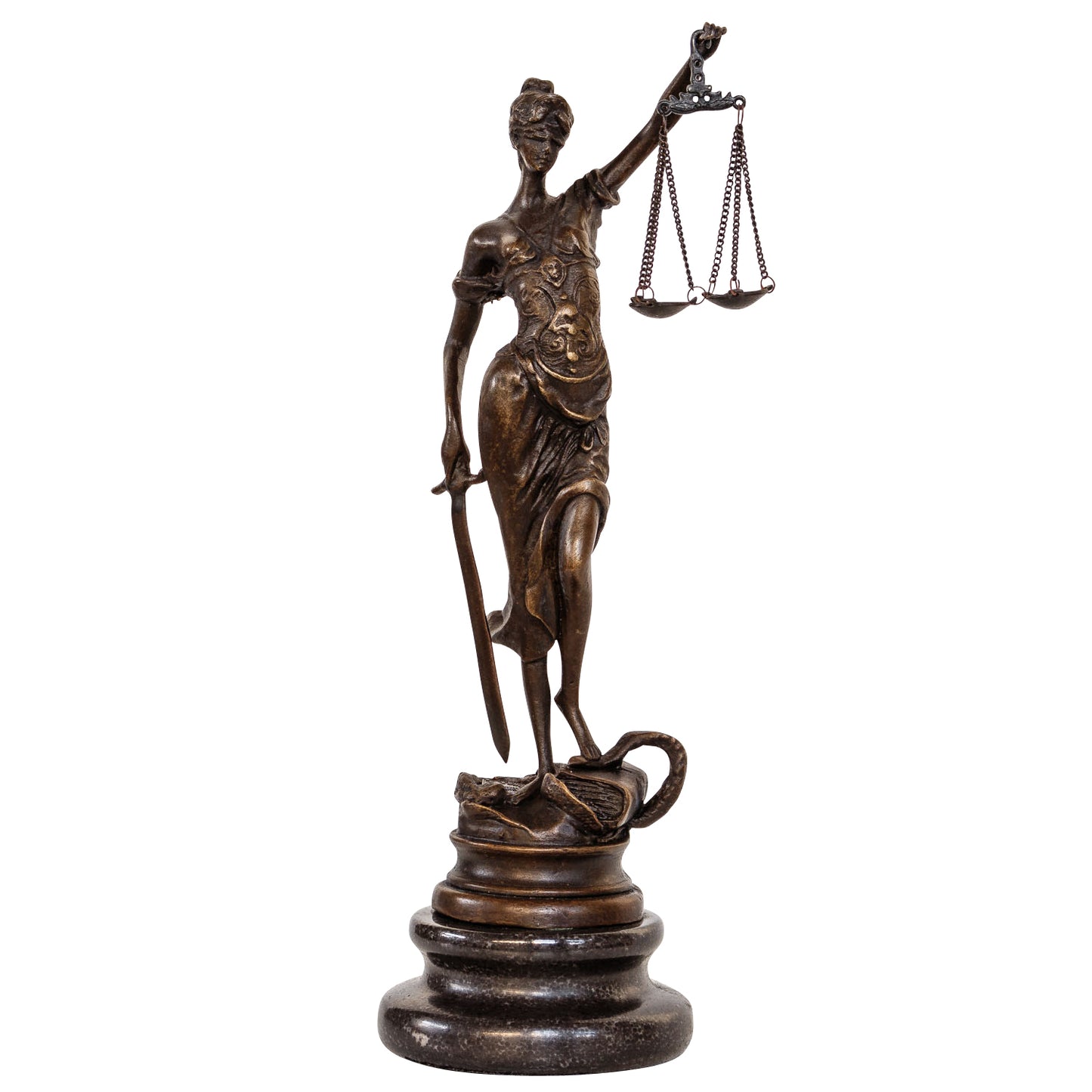 Sculpture en bronze Thémis justice Avocat