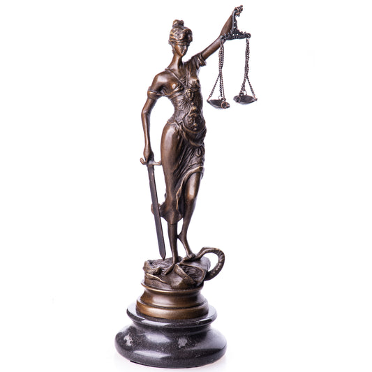 Sculpture en bronze Thémis justice Avocat