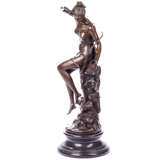 Sculpture en bronze Nymphe de Diane - La source