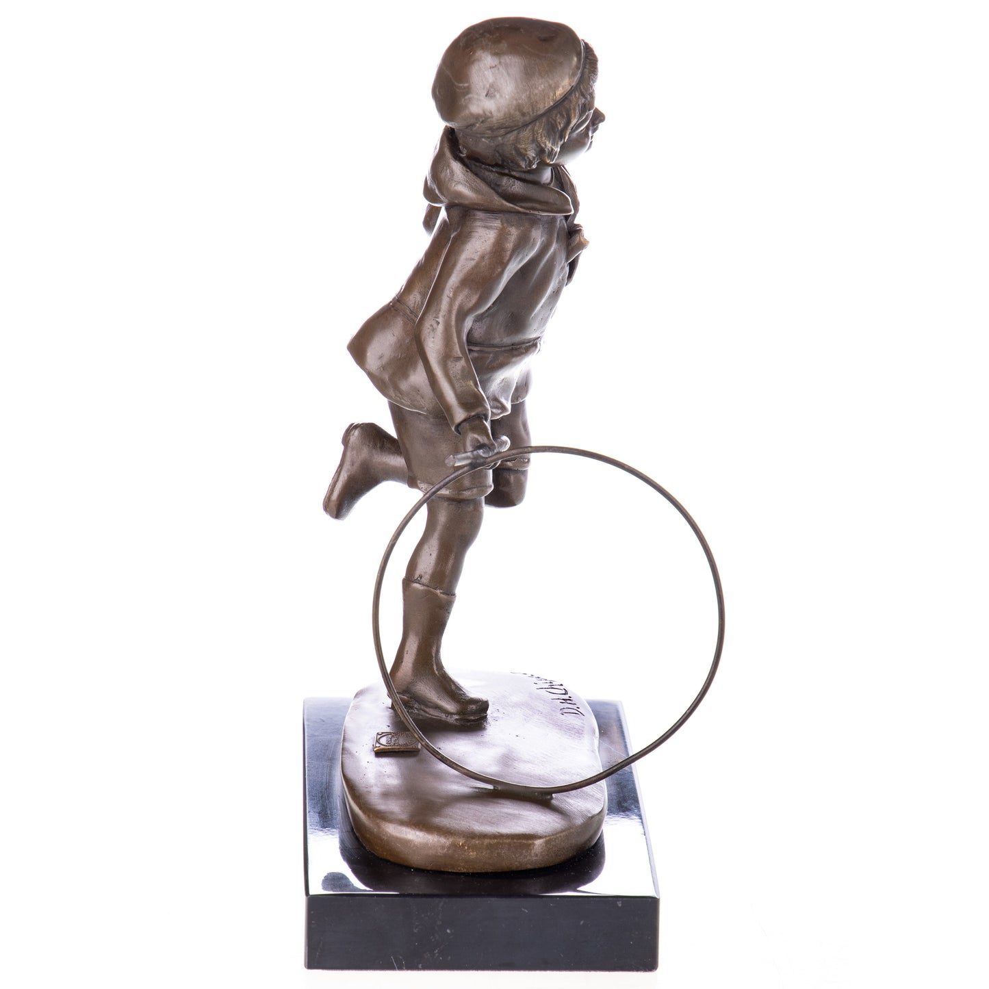 Statue en Bronze Fillette au cerceau d'après Chiparus