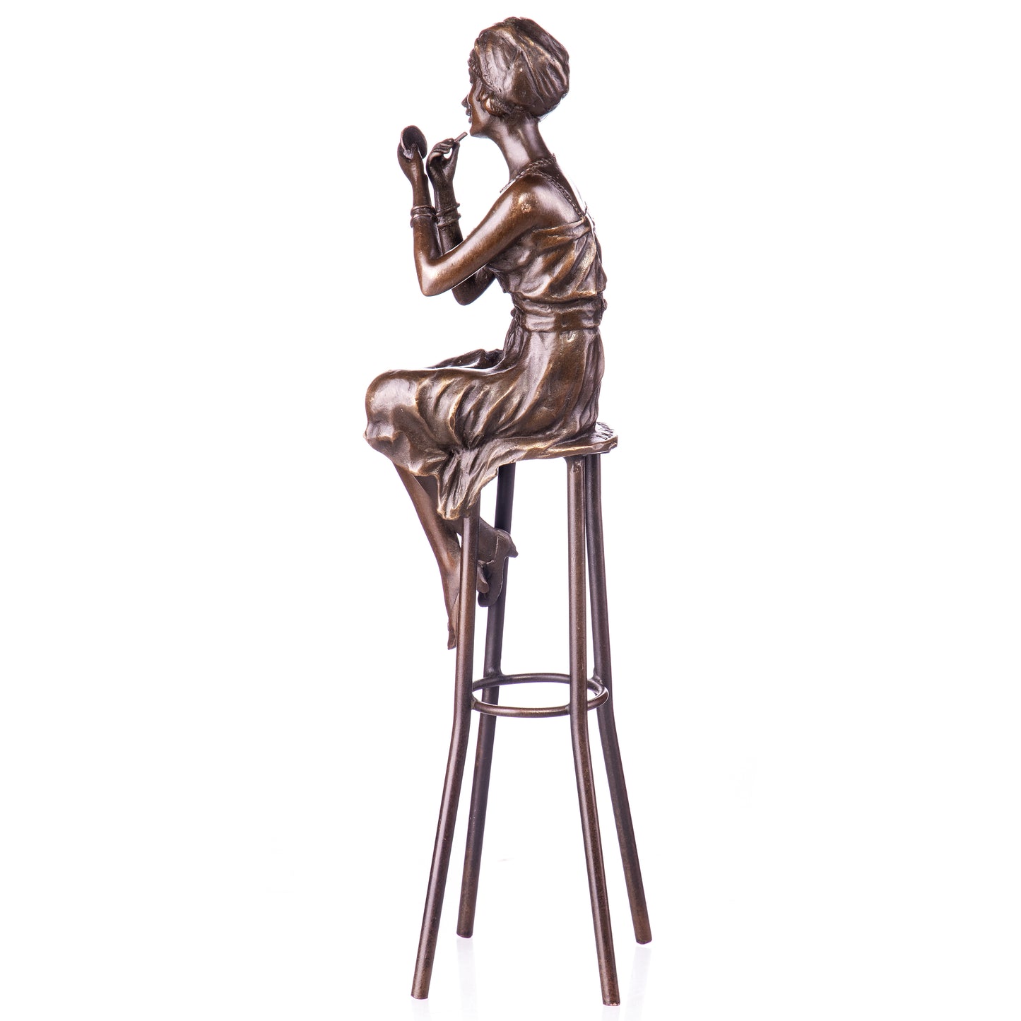Statue en Bronze Femme au tabouret d'après Chiparus