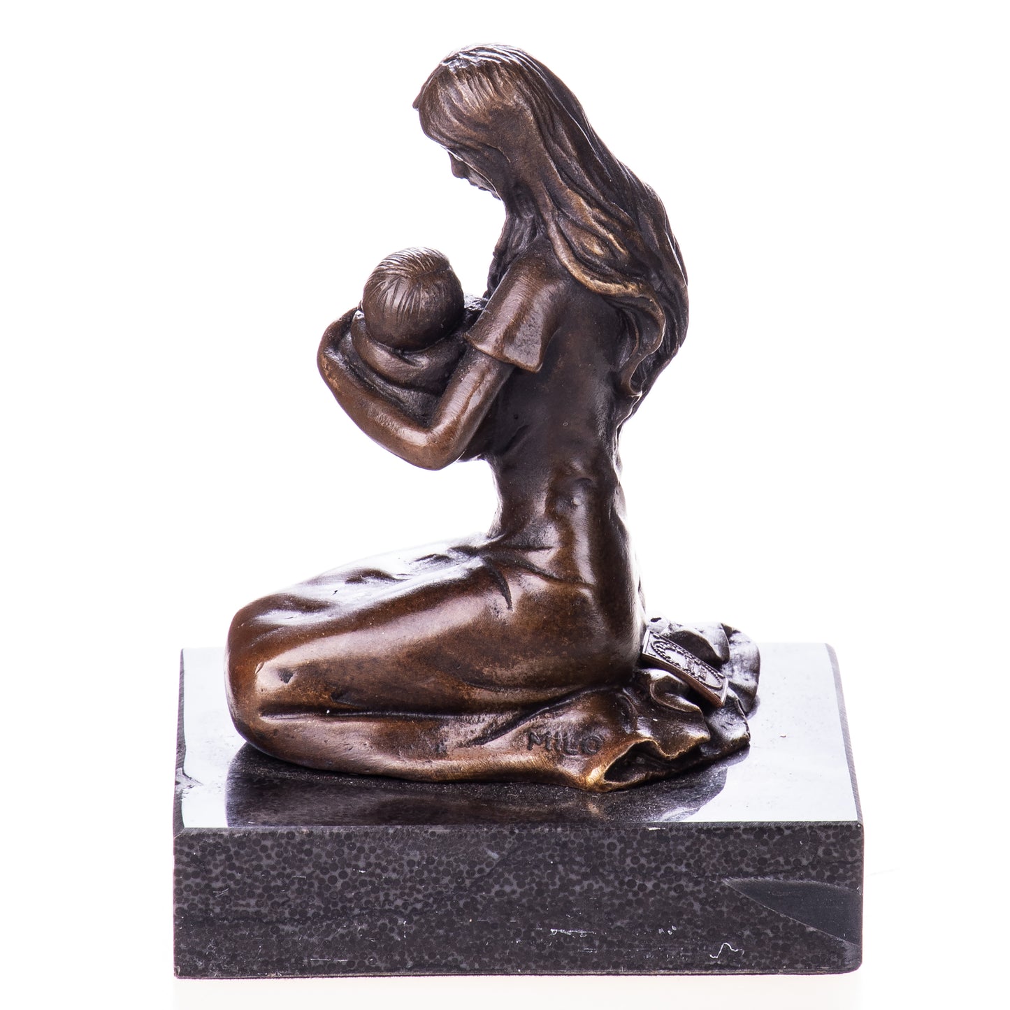 Statue en Bronze Mère avec son enfant