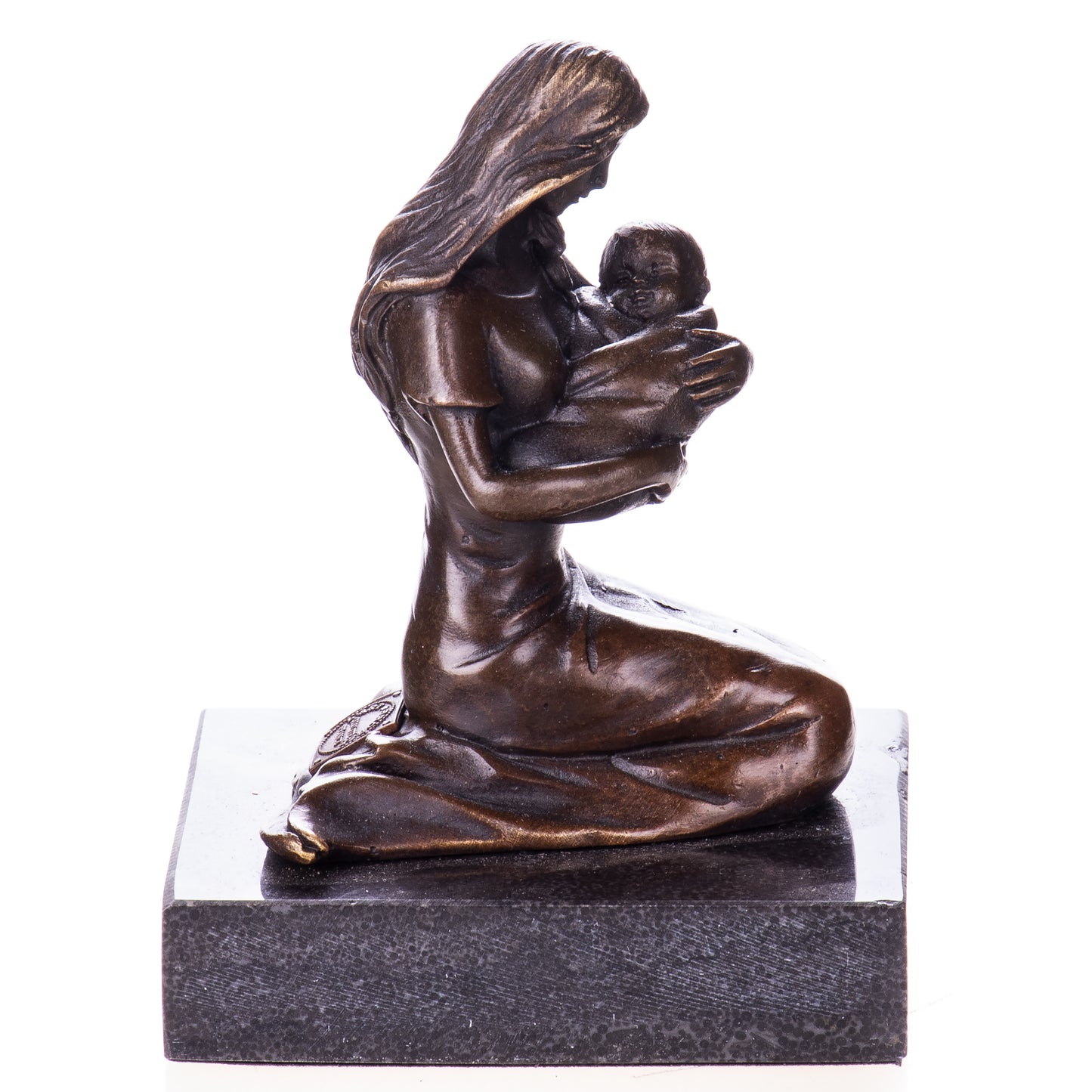 Statue en Bronze Mère avec son enfant