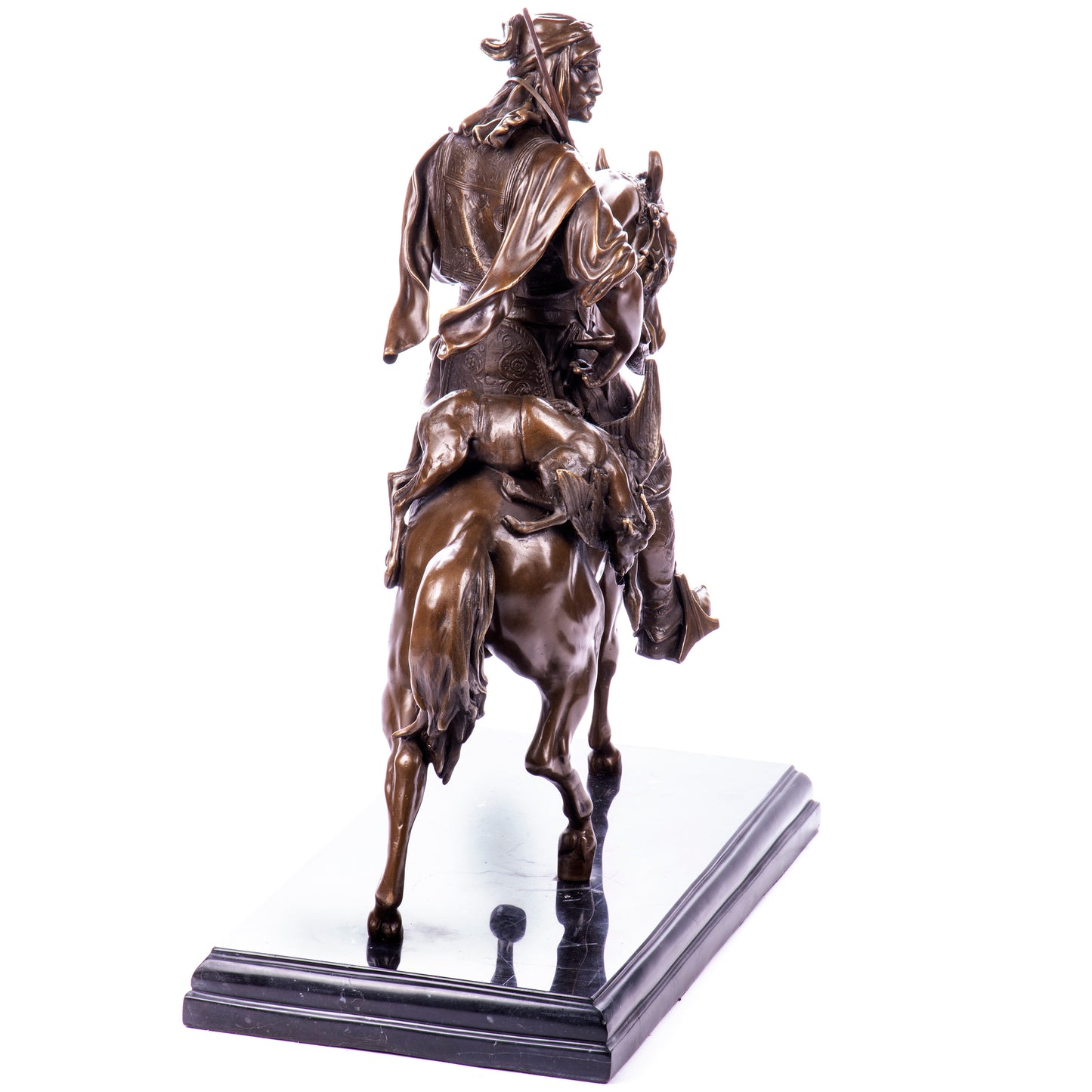 Statue en Bronze Cavalier Arabe à cheval d'après Guillemin