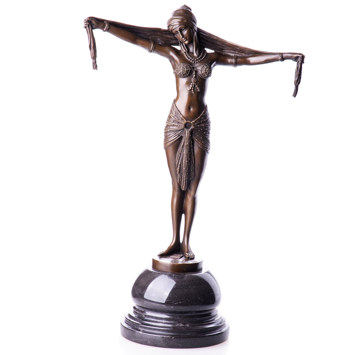 Statue en Bronze Danseuse à l'écharpe