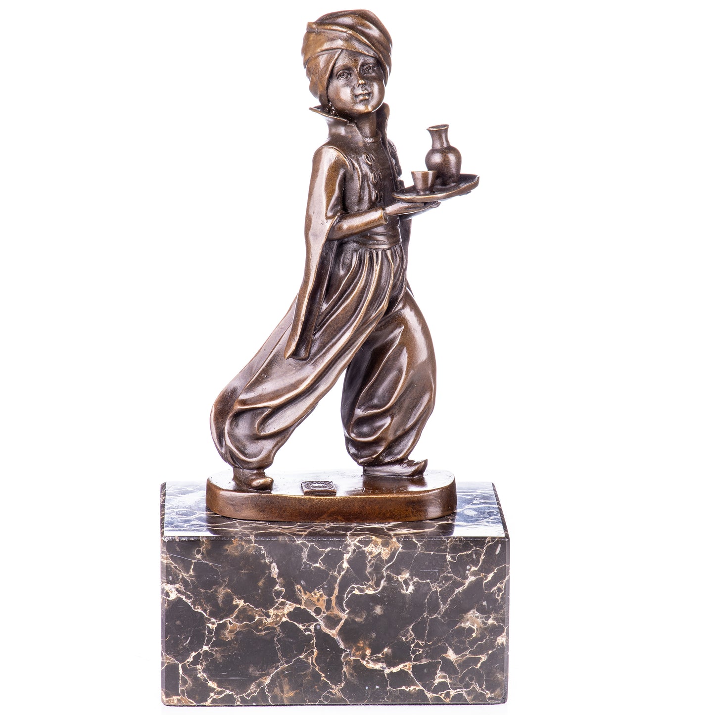 Statue en Bronze Serveur oriental