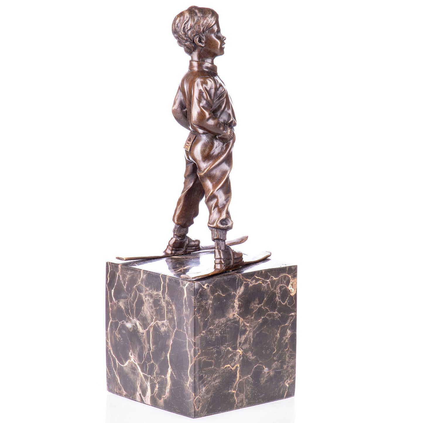 Statue en Bronze Le Garçon skieur