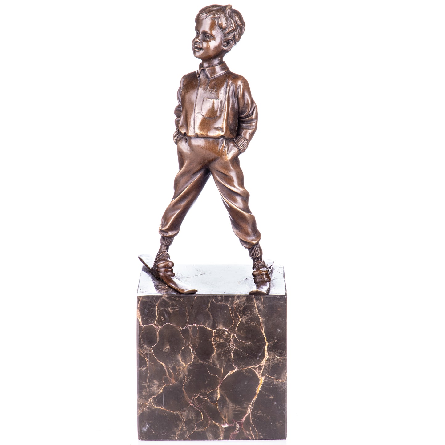 Statue en Bronze Le Garçon skieur