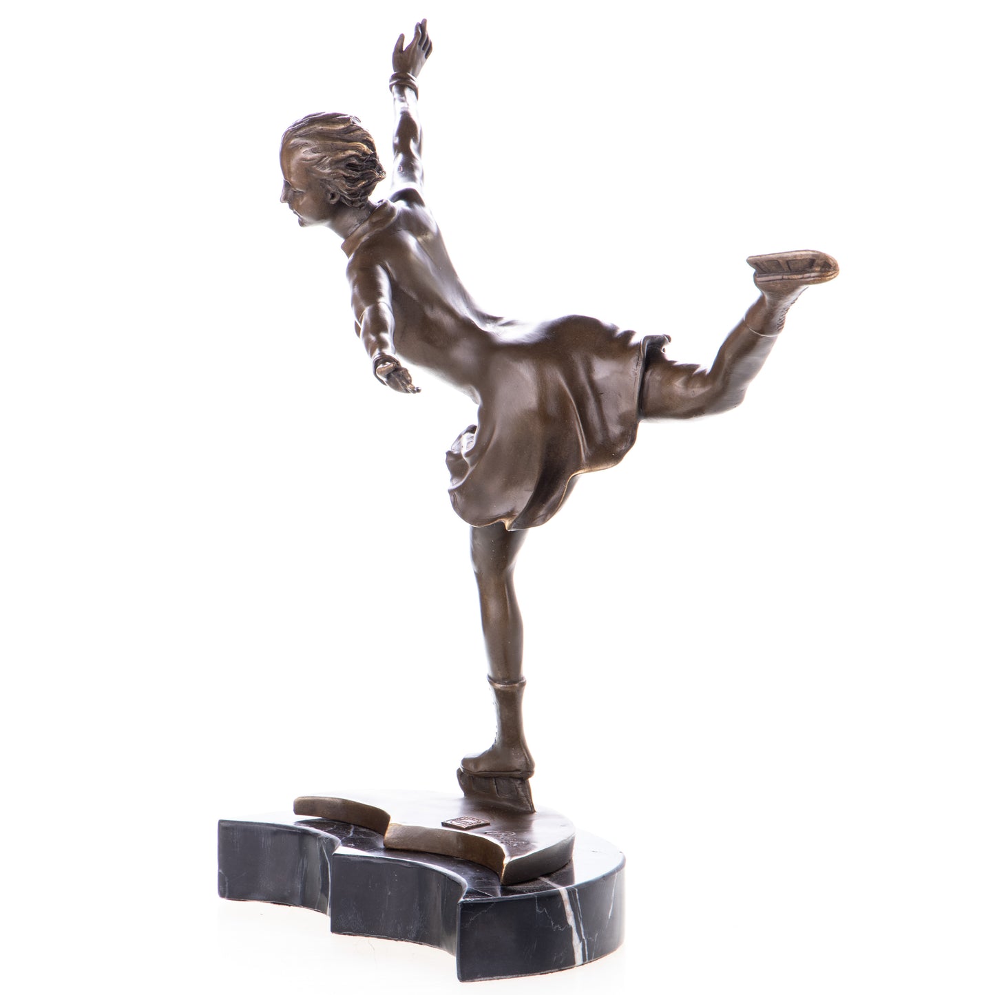 Statue en Bronze Patineuse sur glace