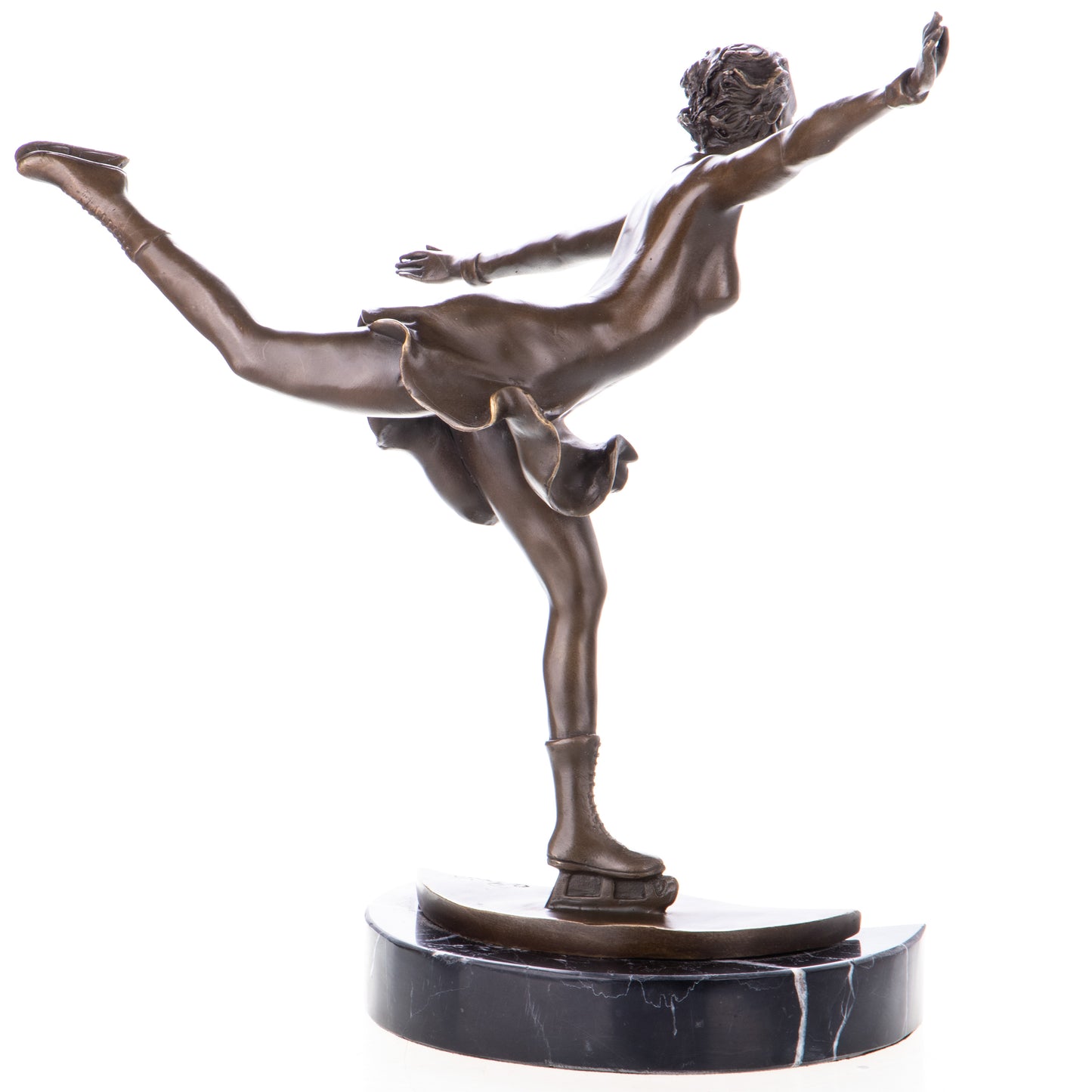 Statue en Bronze Patineuse sur glace