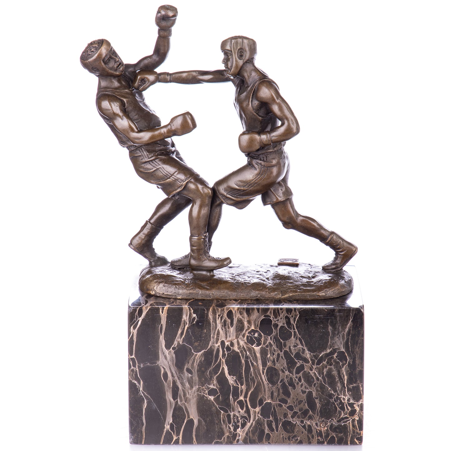 Statue en Bronze Combat de Boxe