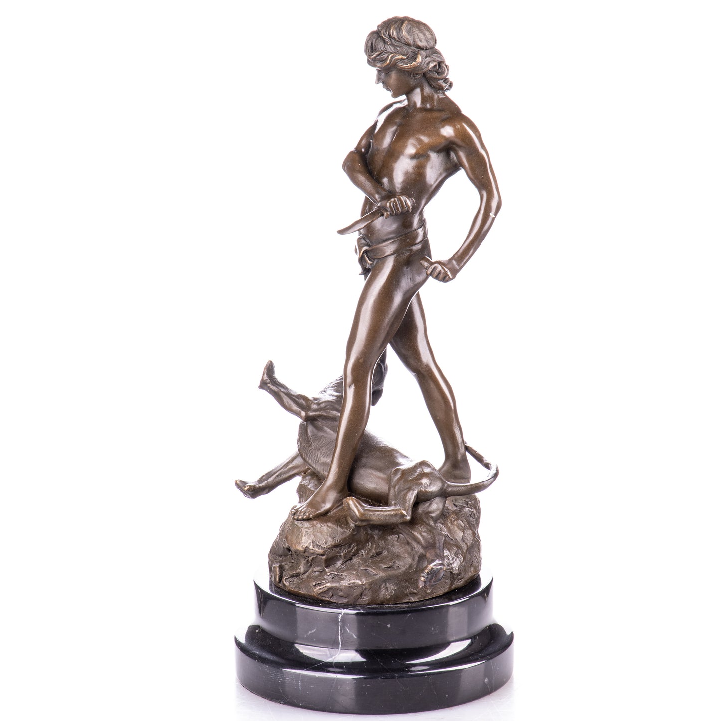 Statue en Bronze Chasseur de félins
