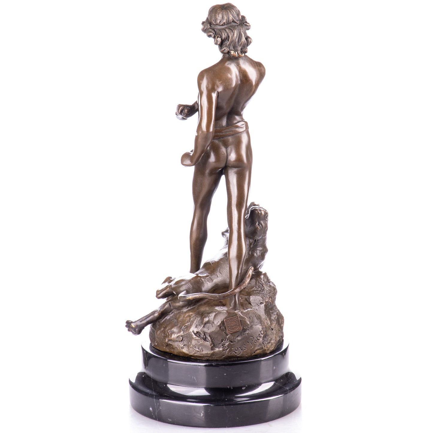 Statue en Bronze Chasseur de félins