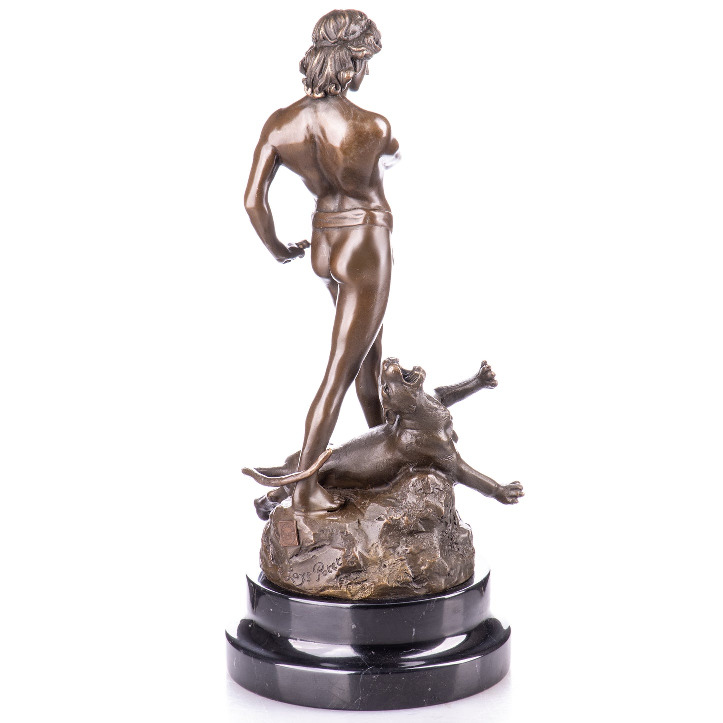 Statue en Bronze Chasseur de félins