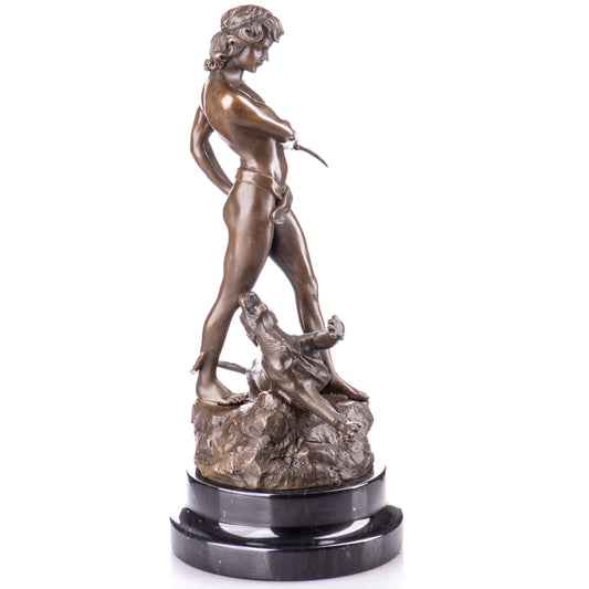Statue en Bronze Chasseur de félins