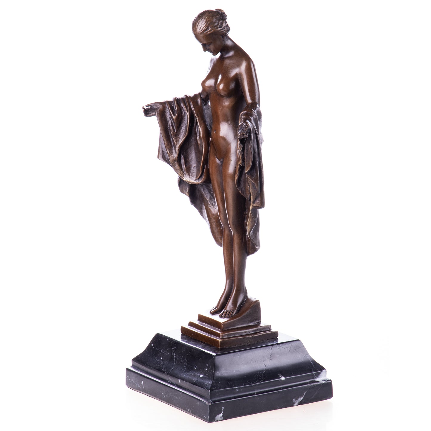 Statue en Bronze Femme Nue drapée
