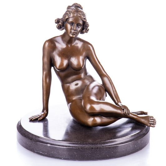 Statue en Bronze Femme assise