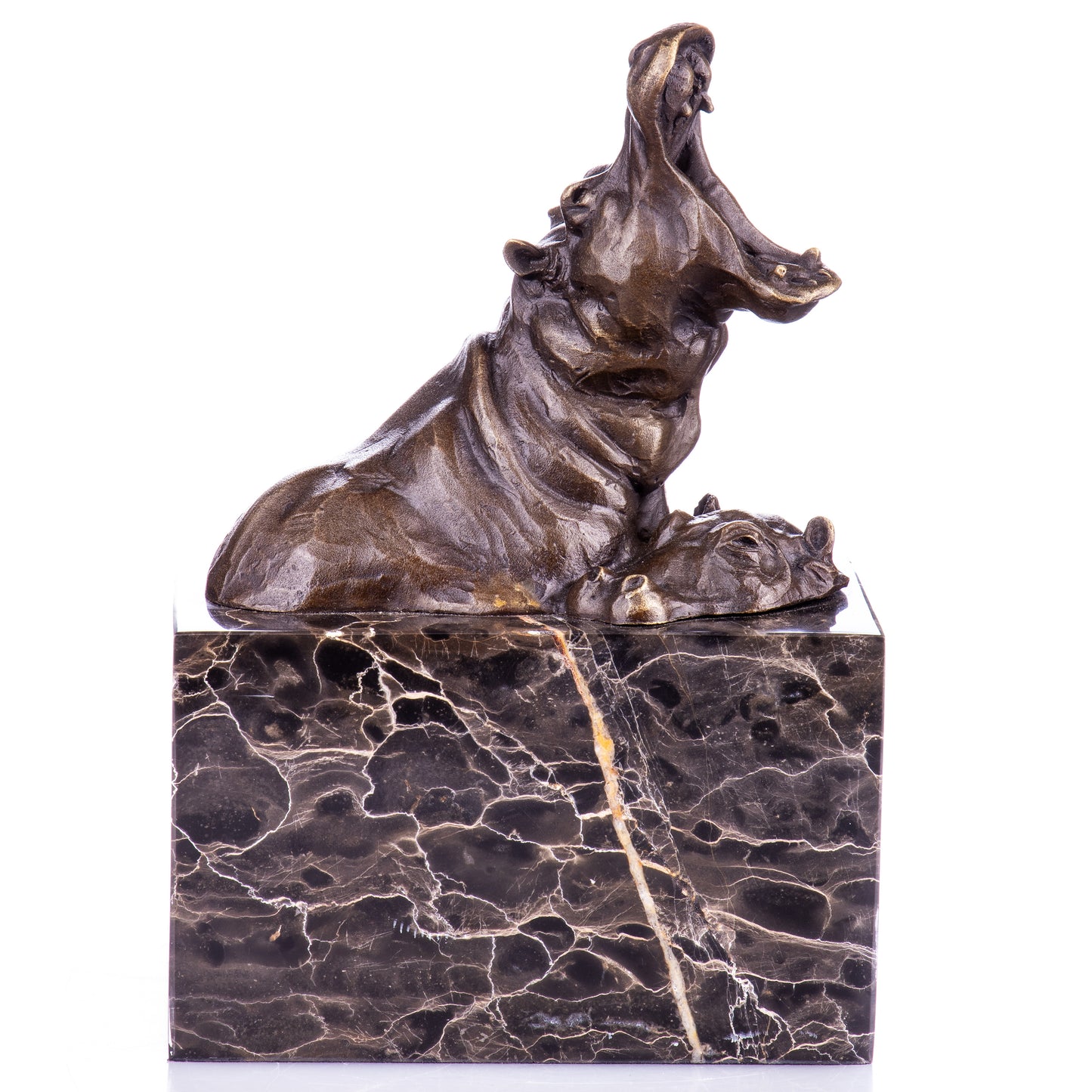 Statue en Bronze Hippopotames