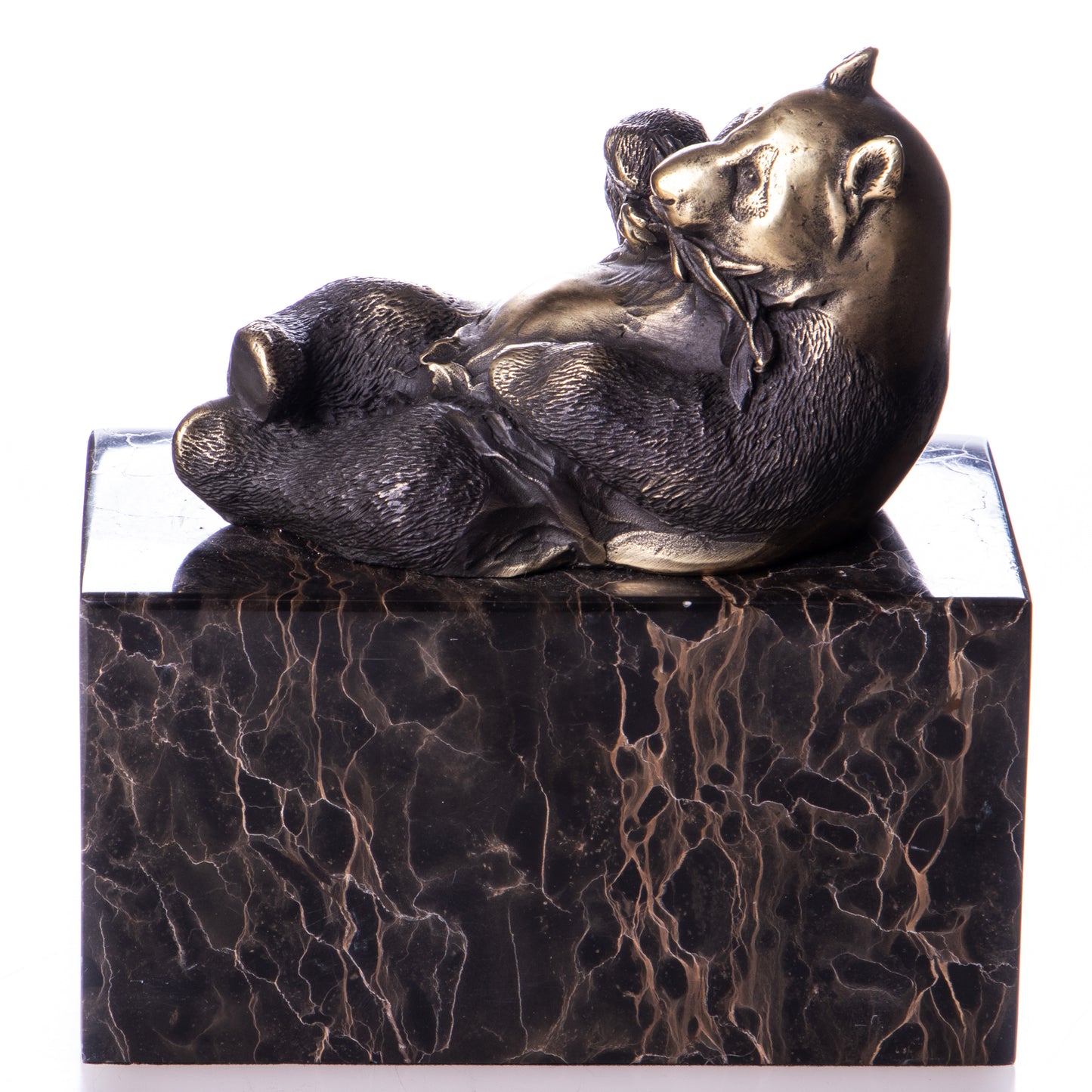 Statue en Bronze Panda couché