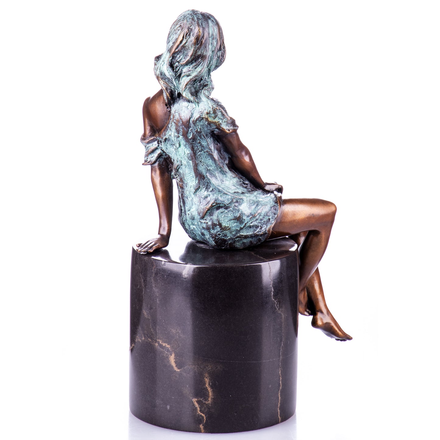 Statue en Bronze Femme nue assise