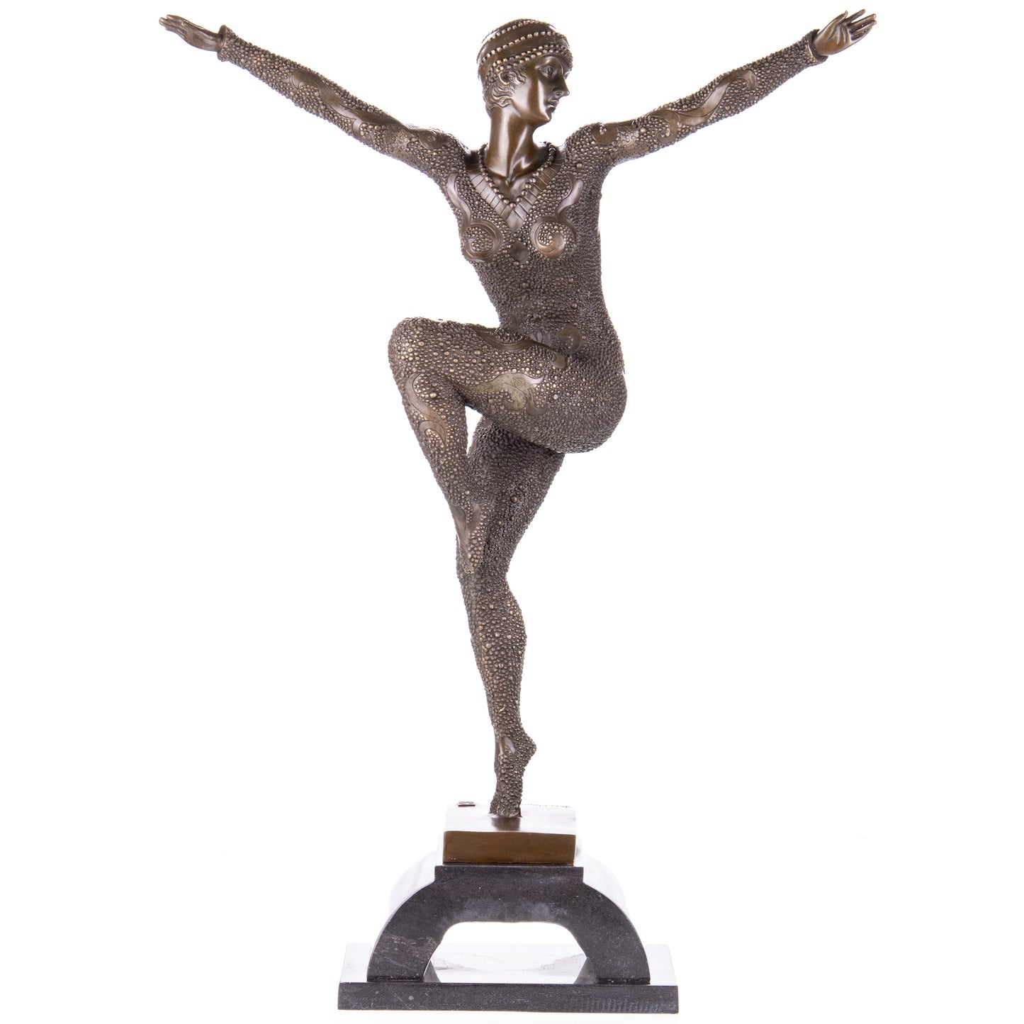 Statue en Bronze Danseuse  Kapurthalas d'après Chiparus