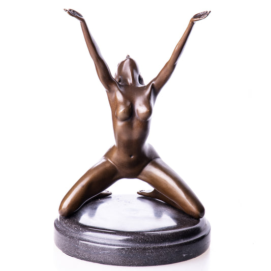 Statue en Bronze Femme nue à genoux