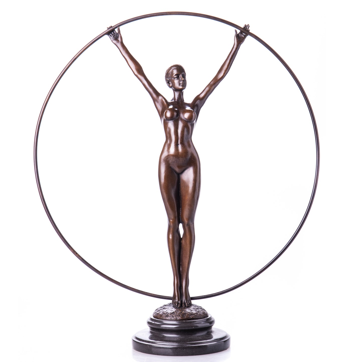 Statue en Bronze Femme au Cerceau