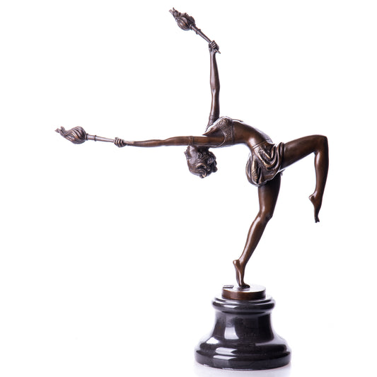 Statue en Bronze Danseuse aux Flambeaux