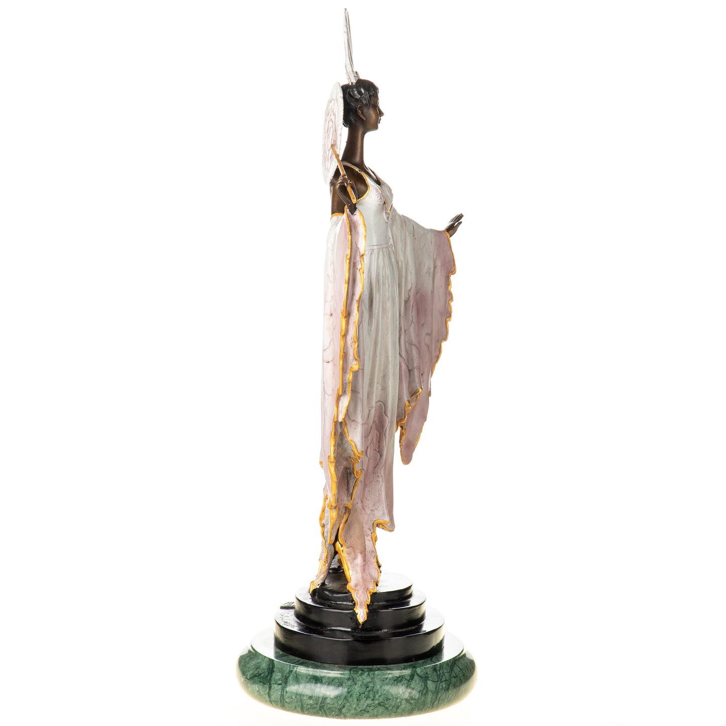 Statue en Bronze Femme à l'éventail
