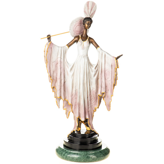 Statue en Bronze Femme à l'éventail